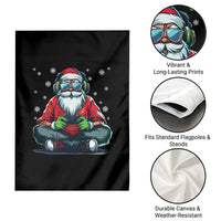 Funny Christmas Gamer Santa Claus Game Controller Garden Flag - Wonder Print Shop