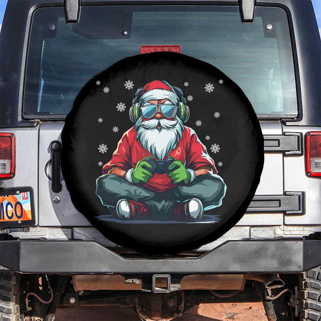 Funny Christmas Gamer Santa Claus Game Controller Spare Tire Cover - Wonder Print Shop