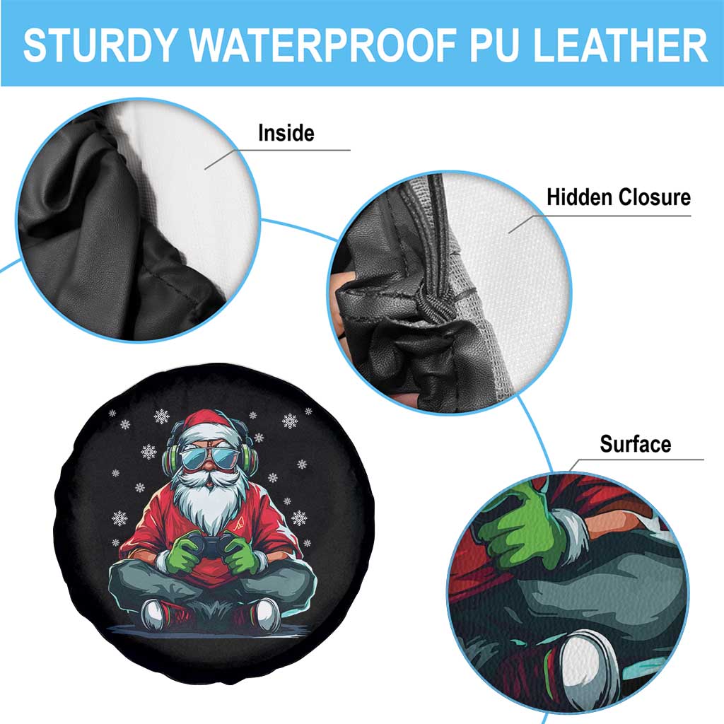 Funny Christmas Gamer Santa Claus Game Controller Spare Tire Cover - Wonder Print Shop