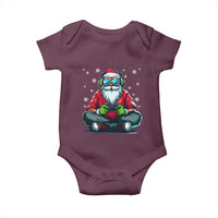 Funny Christmas Gamer Santa Claus Game Controller Baby Onesie - Wonder Print Shop
