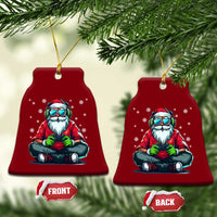 Funny Christmas Gamer Santa Claus Game Controller Ceramic Ornament - Wonder Print Shop