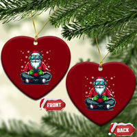 Funny Christmas Gamer Santa Claus Game Controller Ceramic Ornament - Wonder Print Shop