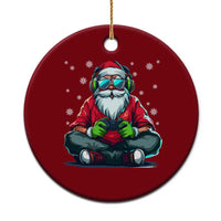 Funny Christmas Gamer Santa Claus Game Controller Ceramic Ornament - Wonder Print Shop