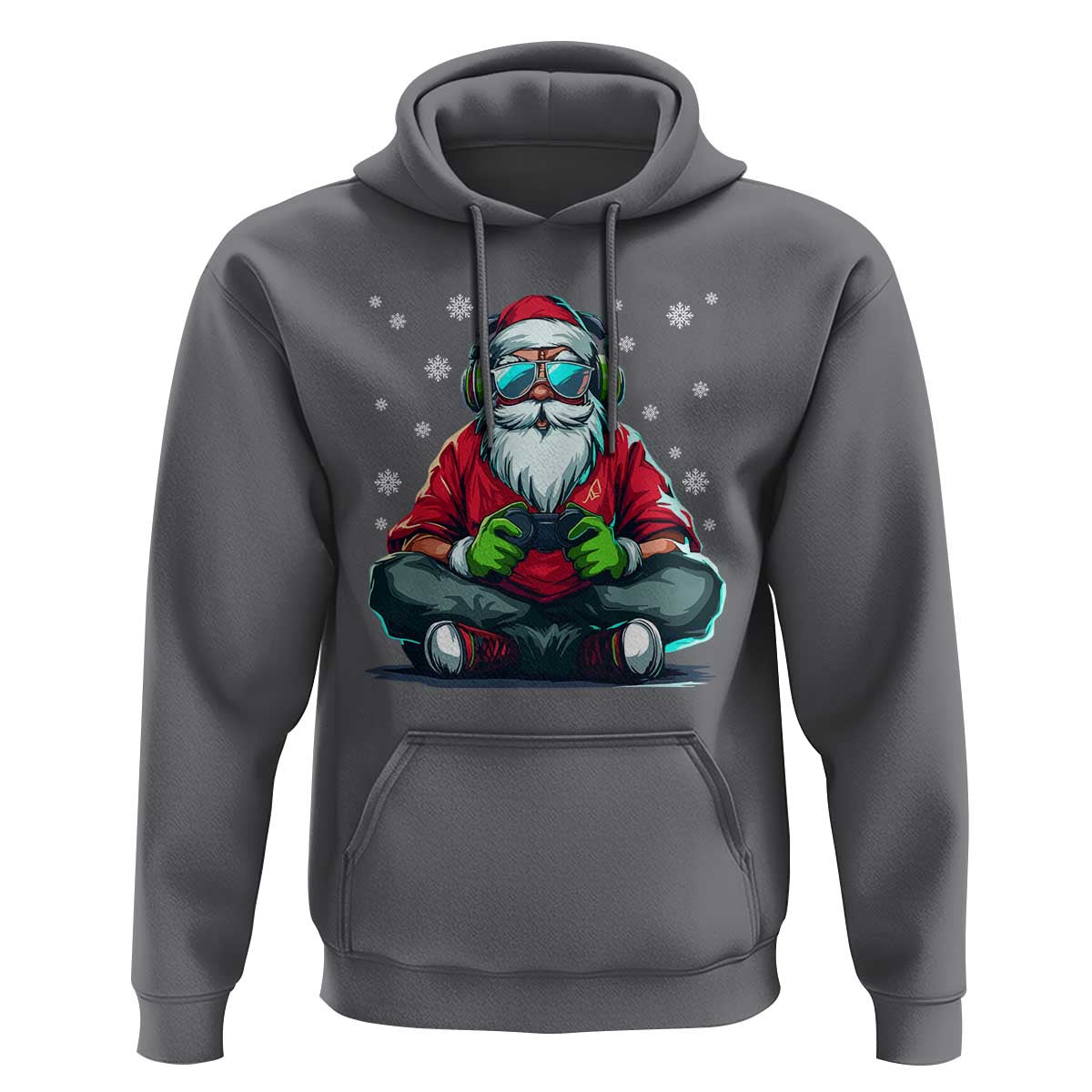 Funny Christmas Gamer Santa Claus Game Controller Hoodie - Wonder Print Shop