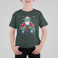 Funny Christmas Gamer Santa Claus Game Controller T Shirt For Kid - Wonder Print Shop