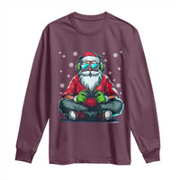 Funny Christmas Gamer Santa Claus Game Controller Long Sleeve Shirt - Wonder Print Shop