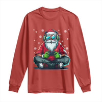 Funny Christmas Gamer Santa Claus Game Controller Long Sleeve Shirt - Wonder Print Shop