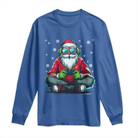 Funny Christmas Gamer Santa Claus Game Controller Long Sleeve Shirt - Wonder Print Shop