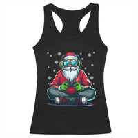 Funny Christmas Gamer Santa Claus Game Controller Racerback Tank Top - Wonder Print Shop