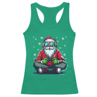 Funny Christmas Gamer Santa Claus Game Controller Racerback Tank Top - Wonder Print Shop