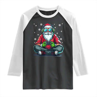 Funny Christmas Gamer Santa Claus Game Controller Raglan Shirt - Wonder Print Shop