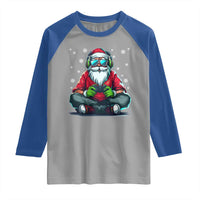 Funny Christmas Gamer Santa Claus Game Controller Raglan Shirt - Wonder Print Shop