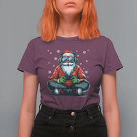 Funny Christmas Gamer Santa Claus Game Controller T Shirt For Women - Wonder Print Shop