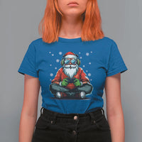 Funny Christmas Gamer Santa Claus Game Controller T Shirt For Women - Wonder Print Shop