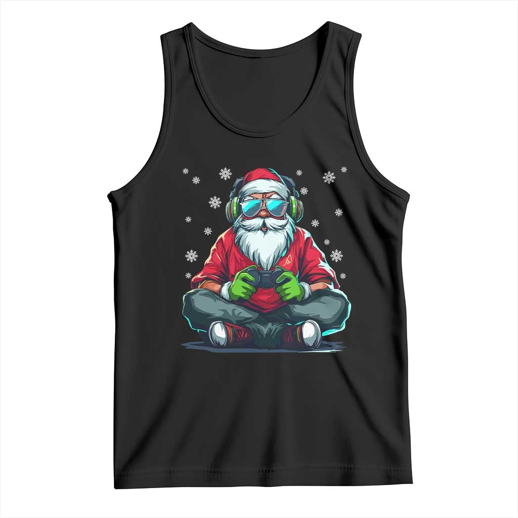Funny Christmas Gamer Santa Claus Game Controller Tank Top - Wonder Print Shop