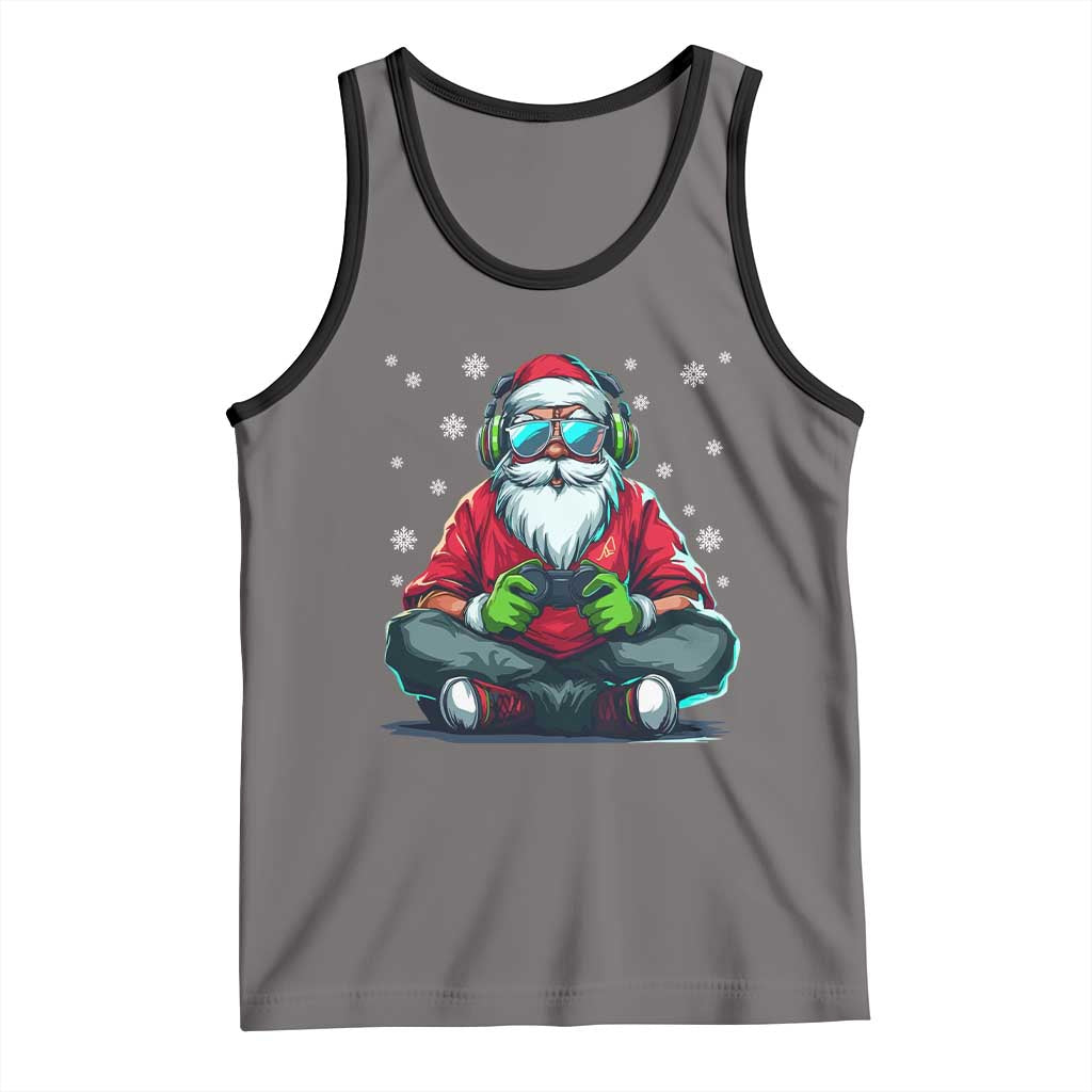 Funny Christmas Gamer Santa Claus Game Controller Tank Top - Wonder Print Shop
