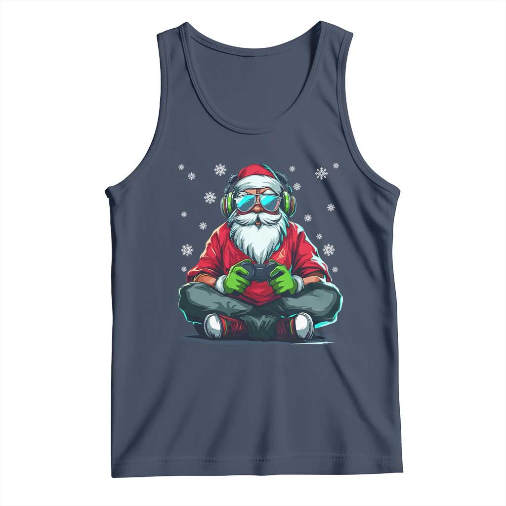 Funny Christmas Gamer Santa Claus Game Controller Tank Top - Wonder Print Shop