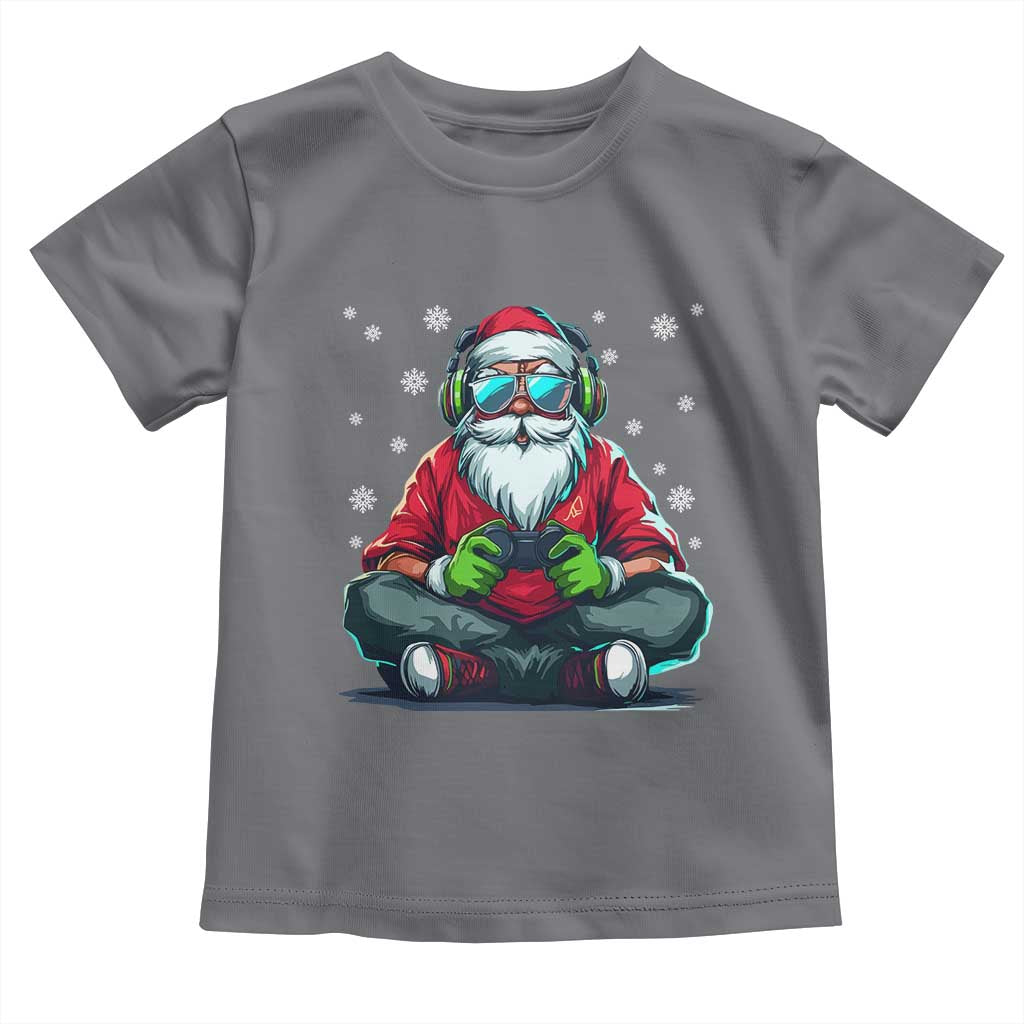 Funny Christmas Gamer Santa Claus Game Controller Toddler T Shirt - Wonder Print Shop