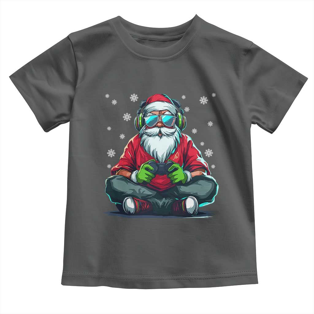 Funny Christmas Gamer Santa Claus Game Controller Toddler T Shirt - Wonder Print Shop