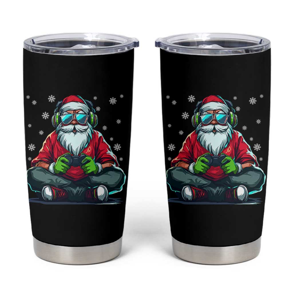 Funny Christmas Gamer Santa Claus Game Controller Tumbler Cup - Wonder Print Shop