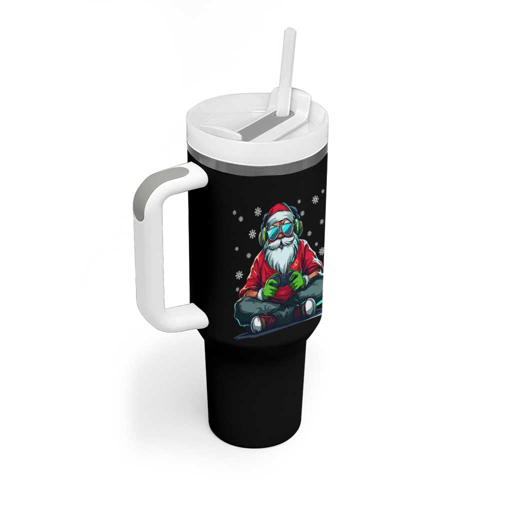 Funny Christmas Gamer Santa Claus Game Controller Tumbler With Handle - Wonder Print Shop