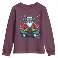 Funny Christmas Gamer Santa Claus Game Controller Youth Sweatshirt - Wonder Print Shop