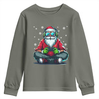 Funny Christmas Gamer Santa Claus Game Controller Youth Sweatshirt - Wonder Print Shop
