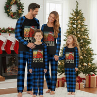 Funny Christmas Rpg Gamer Plaid Pajama Set Guess l Will Die Retro Dice Santa Hat - Wonder Print Shop