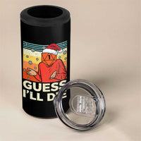 Funny Christmas Rpg Gamer 4 in 1 Can Cooler Tumbler Guess l Will Die Retro Dice Santa Hat - Wonder Print Shop