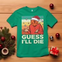 Funny Christmas Rpg Gamer T Shirt Guess l Will Die Retro Dice Santa Hat - Wonder Print Shop
