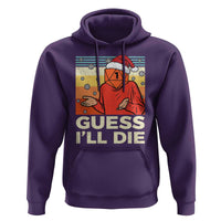 Funny Christmas Rpg Gamer Hoodie Guess l Will Die Retro Dice Santa Hat - Wonder Print Shop