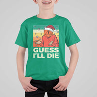 Funny Christmas Rpg Gamer T Shirt For Kid Guess l Will Die Retro Dice Santa Hat - Wonder Print Shop