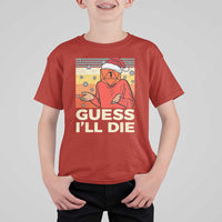 Funny Christmas Rpg Gamer T Shirt For Kid Guess l Will Die Retro Dice Santa Hat - Wonder Print Shop