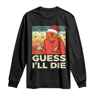 Funny Christmas Rpg Gamer Long Sleeve Shirt Guess l Will Die Retro Dice Santa Hat - Wonder Print Shop