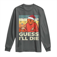 Funny Christmas Rpg Gamer Long Sleeve Shirt Guess l Will Die Retro Dice Santa Hat - Wonder Print Shop