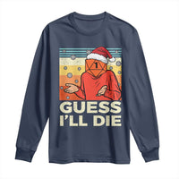 Funny Christmas Rpg Gamer Long Sleeve Shirt Guess l Will Die Retro Dice Santa Hat - Wonder Print Shop