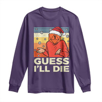 Funny Christmas Rpg Gamer Long Sleeve Shirt Guess l Will Die Retro Dice Santa Hat - Wonder Print Shop
