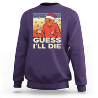 Funny Christmas Rpg Gamer Sweatshirt Guess l Will Die Retro Dice Santa Hat - Wonder Print Shop