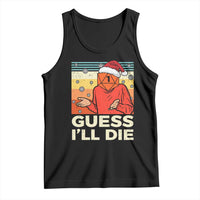 Funny Christmas Rpg Gamer Tank Top Guess l Will Die Retro Dice Santa Hat - Wonder Print Shop