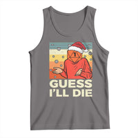 Funny Christmas Rpg Gamer Tank Top Guess l Will Die Retro Dice Santa Hat - Wonder Print Shop