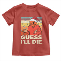 Funny Christmas Rpg Gamer Toddler T Shirt Guess l Will Die Retro Dice Santa Hat - Wonder Print Shop