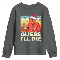Funny Christmas Rpg Gamer Youth Sweatshirt Guess l Will Die Retro Dice Santa Hat - Wonder Print Shop