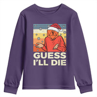 Funny Christmas Rpg Gamer Youth Sweatshirt Guess l Will Die Retro Dice Santa Hat - Wonder Print Shop