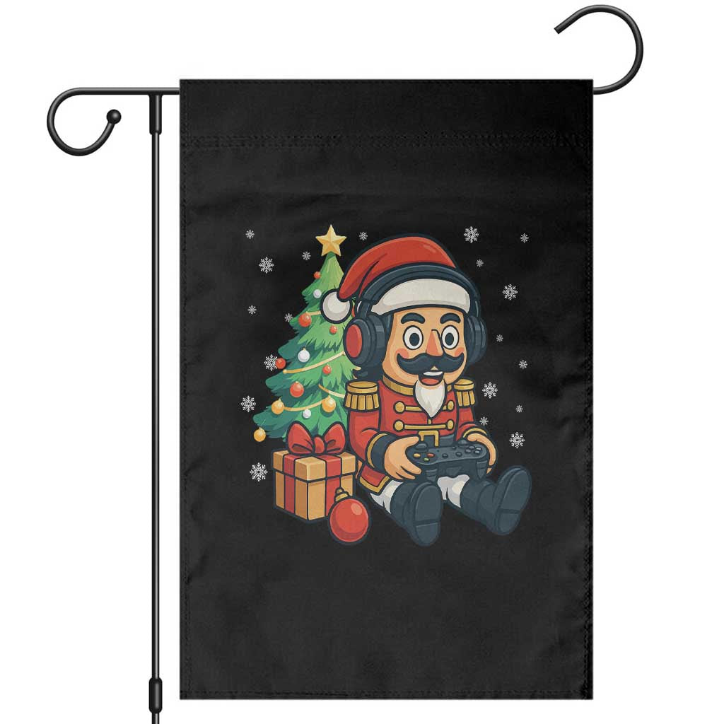 Funny Christmas Video Game Nutcracker Xmas Tree Gamer Garden Flag - Wonder Print Shop