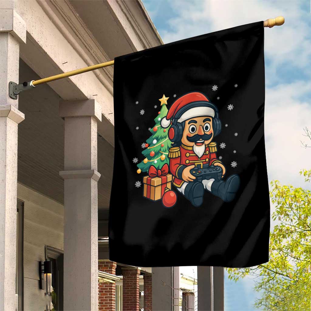 Funny Christmas Video Game Nutcracker Xmas Tree Gamer Garden Flag - Wonder Print Shop