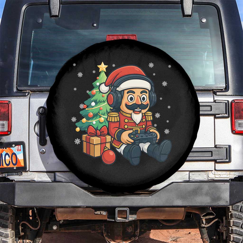 Funny Christmas Video Game Nutcracker Xmas Tree Gamer Spare Tire Cover - Wonder Print Shop