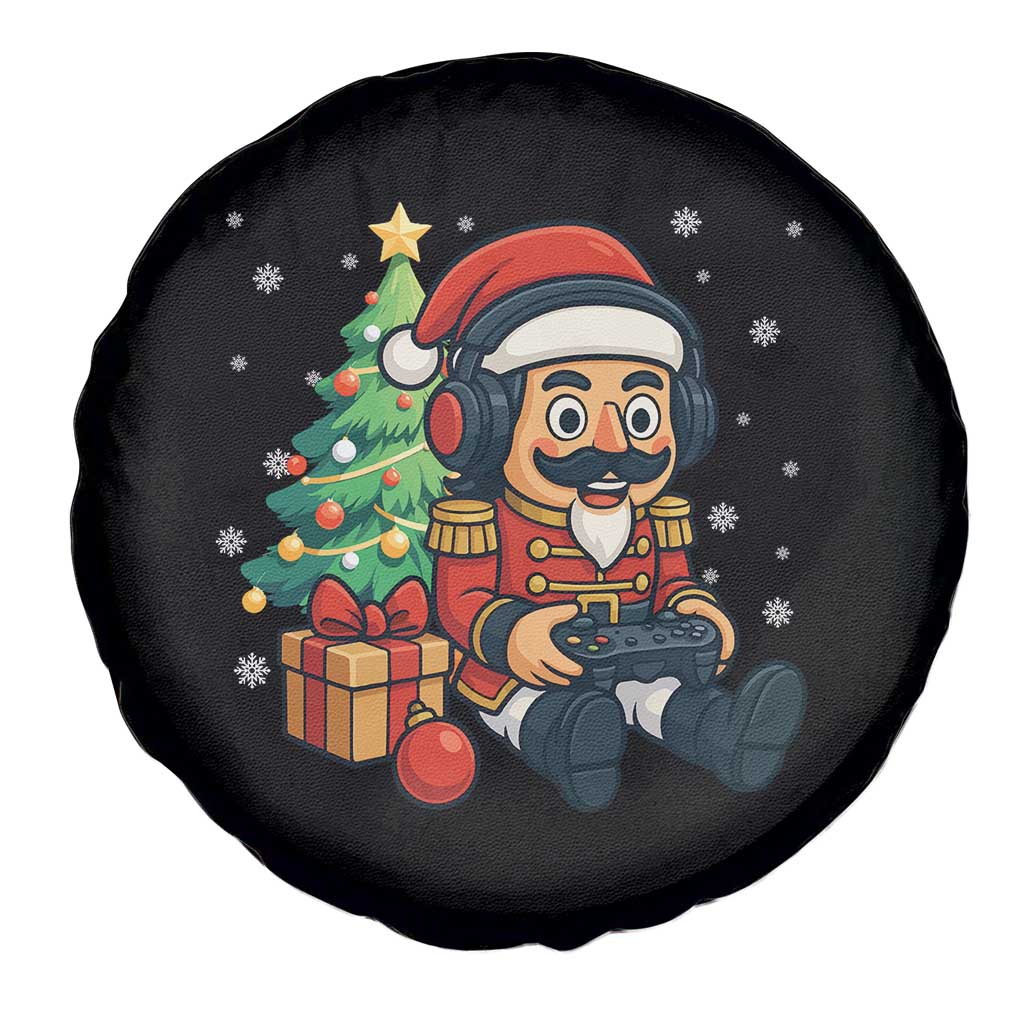 Funny Christmas Video Game Nutcracker Xmas Tree Gamer Spare Tire Cover - Wonder Print Shop