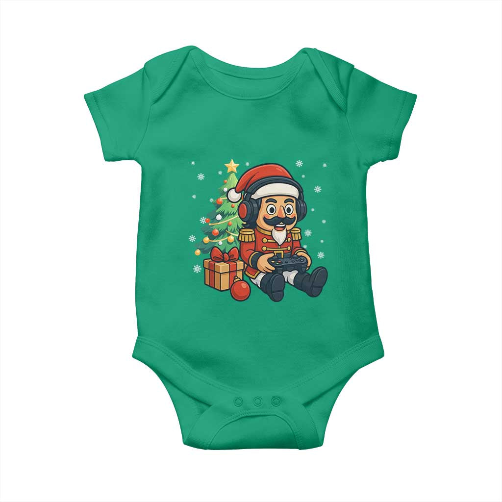 Funny Christmas Video Game Nutcracker Xmas Tree Gamer Baby Onesie - Wonder Print Shop