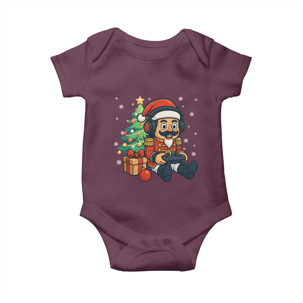 Funny Christmas Video Game Nutcracker Xmas Tree Gamer Baby Onesie - Wonder Print Shop