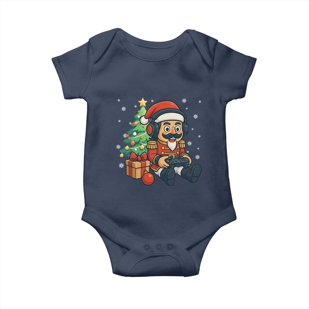 Funny Christmas Video Game Nutcracker Xmas Tree Gamer Baby Onesie - Wonder Print Shop